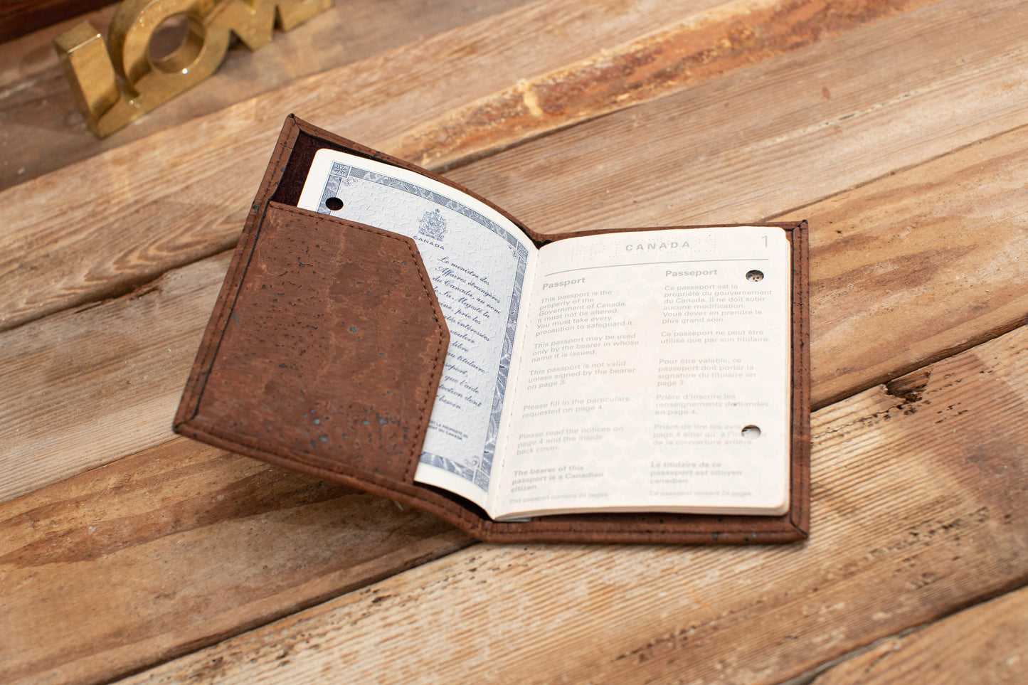 Cork passport holder