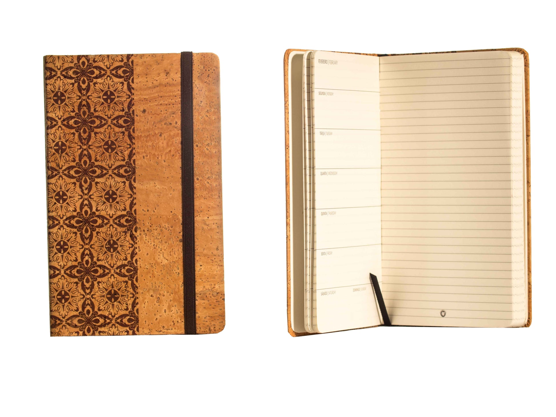 Cork Notebook  open