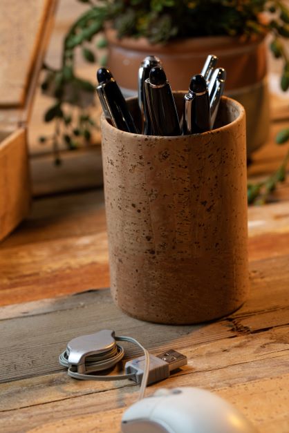 Cork Pen Desk Holder