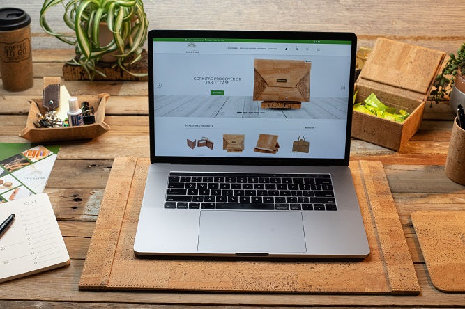 Mac over Cork Desk Pad