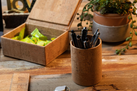 Picture of Elegant Cork Pen Desk Holder