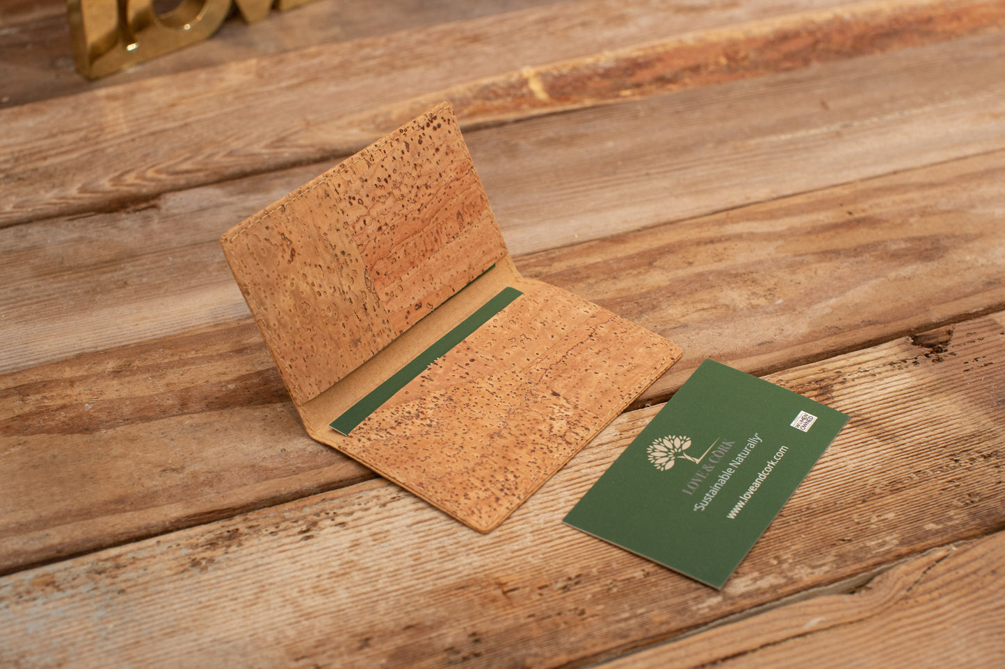 Business Card Holder, slim card holder made in cork