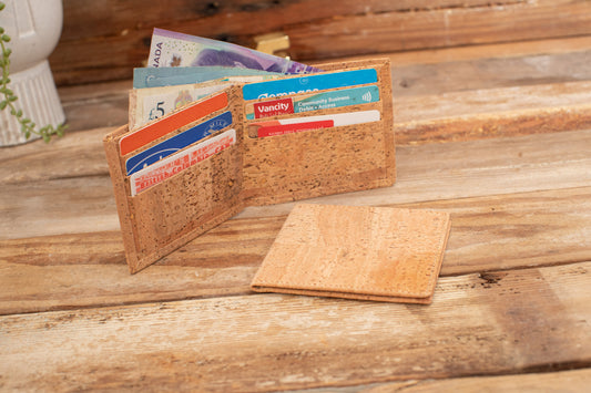 Bio-fold Cork Natural Wallet, Handmade in Portugal