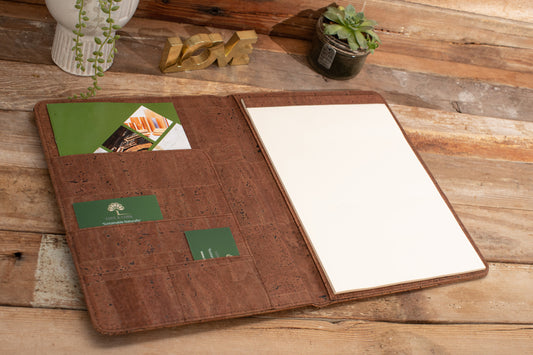 Cork Padfolio Portfolio Folder | Professional Resume Binder | A4 Legal Pad Holder | Vegan Leather Alternative | Sustainable Gift