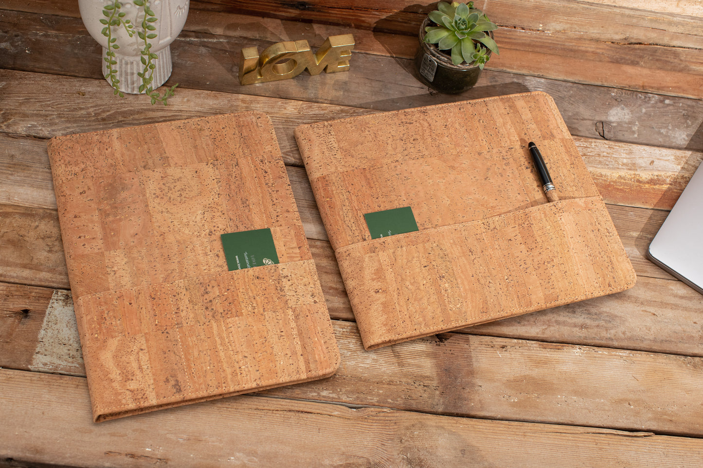 Lanscape Cork Padfolio Portfolio Folder | Professional Resume Binder | A4 Legal Pad Holder, Business Meeting Organizer | Sustainable Gift