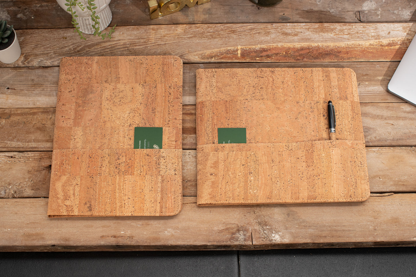 Lanscape Cork Padfolio Portfolio Folder | Professional Resume Binder | A4 Legal Pad Holder, Business Meeting Organizer | Sustainable Gift