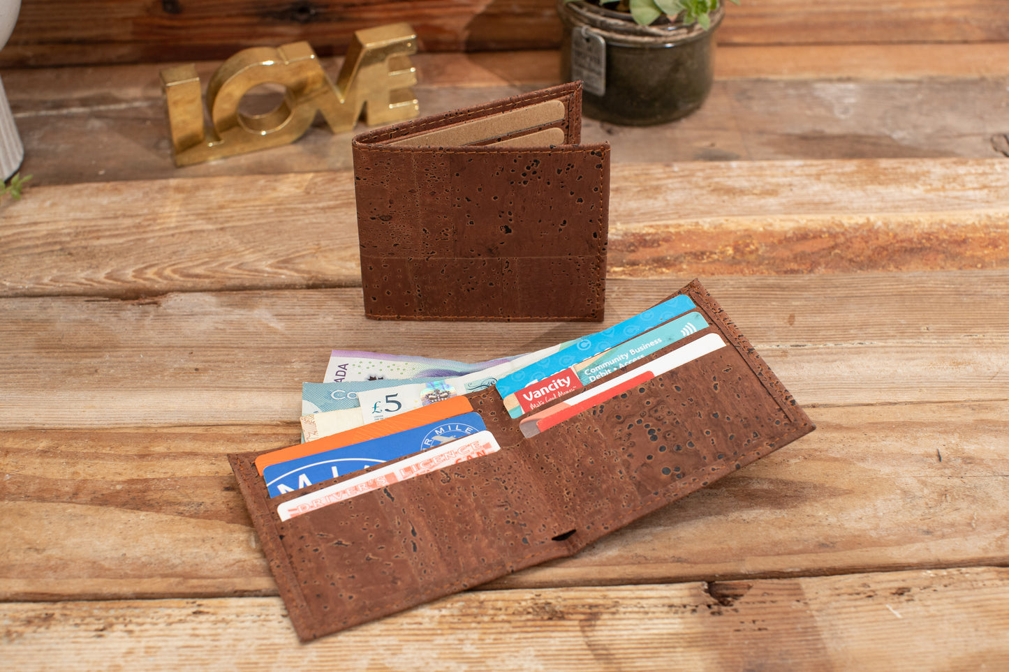 Cork Bifold Wallet for Men | Vegan Leather Wallet | Handmade in Portugal | Slim Cork Wallet | Eco Friendly Gift for Him