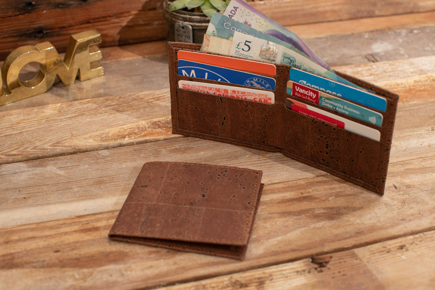 Cork Bifold Wallet for Men | Vegan Leather Wallet | Handmade in Portugal | Slim Cork Wallet | Eco Friendly Gift for Him
