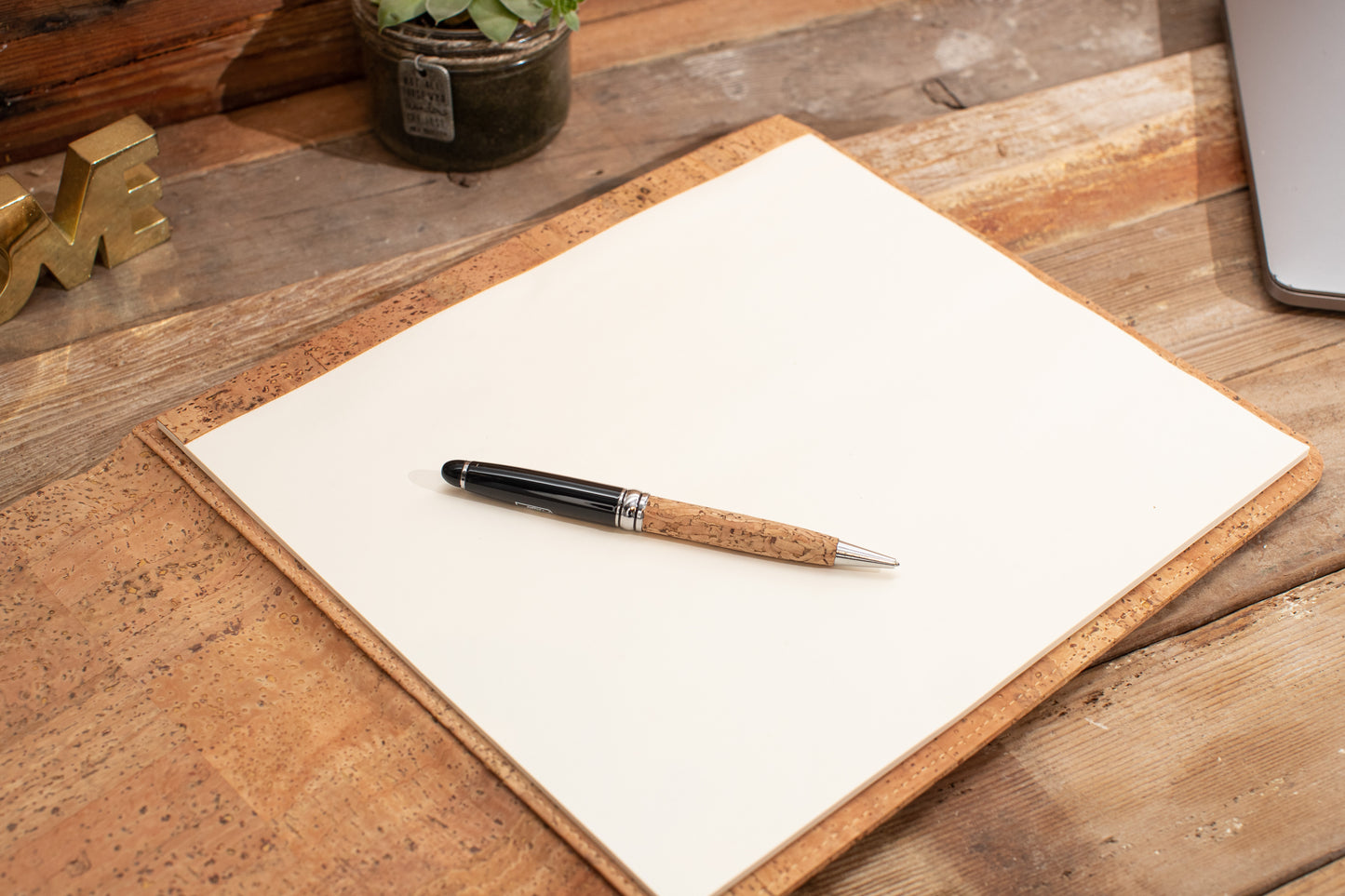 Lanscape Cork Padfolio Portfolio Folder | Professional Resume Binder | A4 Legal Pad Holder, Business Meeting Organizer | Sustainable Gift